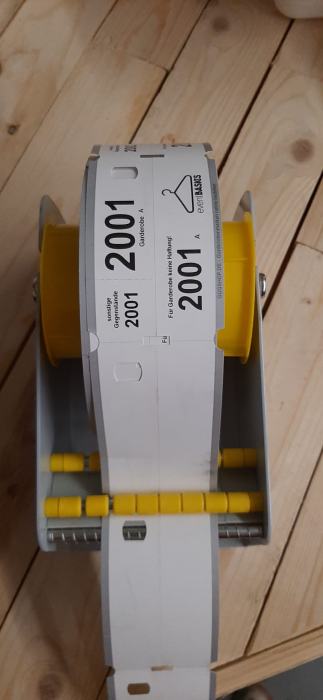 Wand-Ticketabroller für Garderobenmarken und Wertmarken